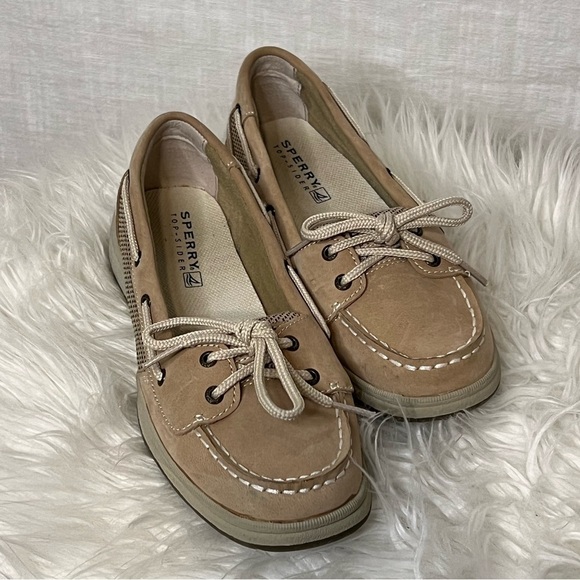 Sperry Other - SPERRY TOP-SIDER Women's Tan leather mesh LAGUNA Boat SHOES Size US 4M UK 3.5